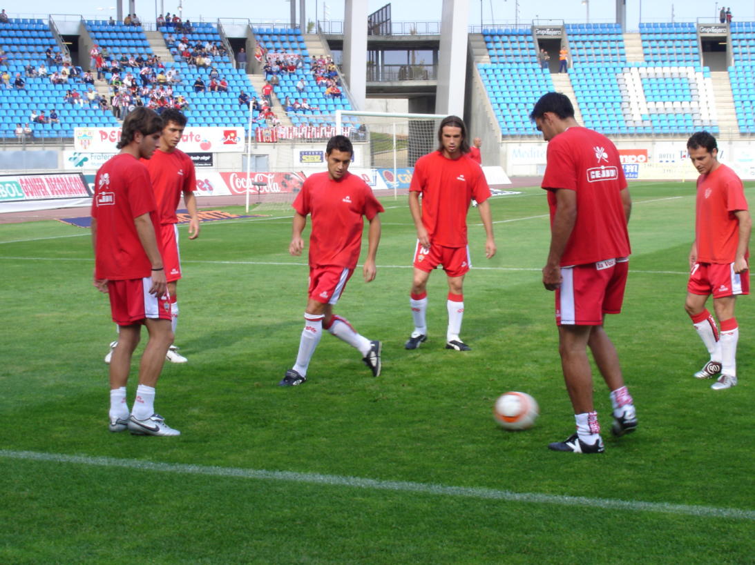 UD Almeria's players training for their upcoming match in the league